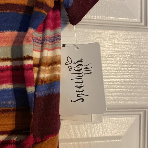 Speechless Kids Stripe Flutter Sleeve Dress ~ Berry Pink ~ New! - Picture 11 of 11